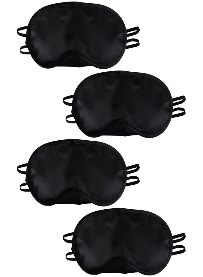 SimautHawk 8 Pcs Blindfold, Black Eye Mask, Eye Masks for Sleep, Nose Pad and Adjustable Strap Blindfold, Game Sleeping for Everyone Travel Nap Sleeping - Image 1